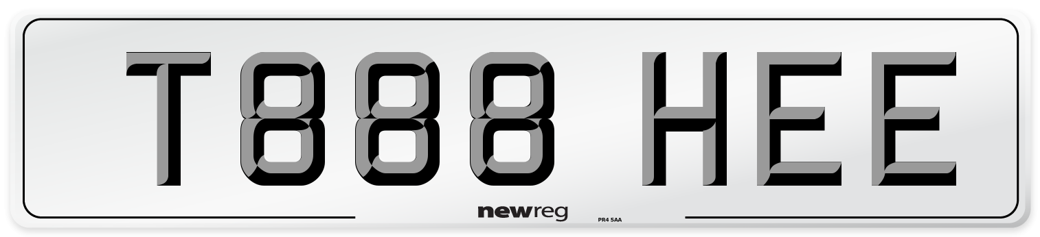T888 HEE Number Plate from New Reg